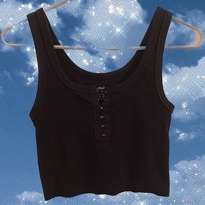 Aerie’s Dark Grey Hook & Eye Crop Top